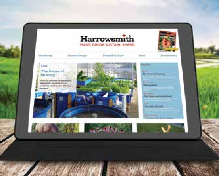 Harrowsmith Magazine Tablet Example | Case Studies | Moongate Publishing